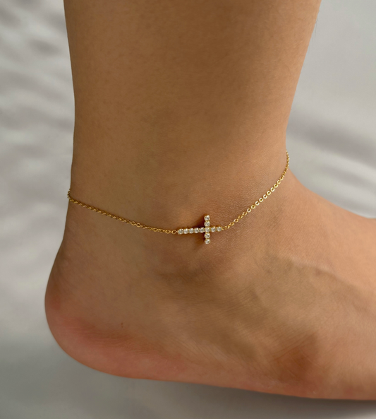 Starlight Cross Anklet