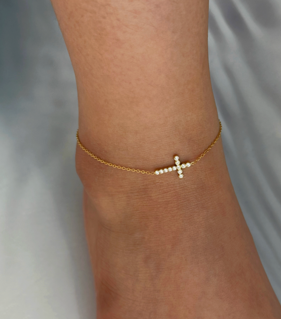 Starlight Cross Anklet